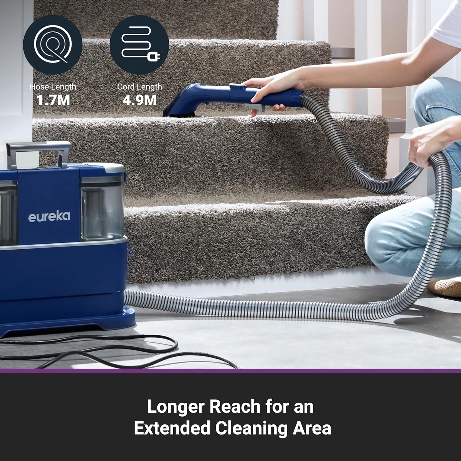 Eureka NEY100 - Blue Vacuum Cleaner - 12500Pa Suction Power - 1.5L Water Tank - Image 7