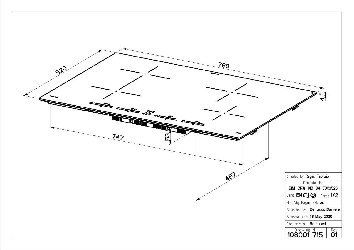 Faber FCH 84 KL - Black Glass/Grey Glass Induction Hob - 4 Zones - 9 Power Levels - Image 3