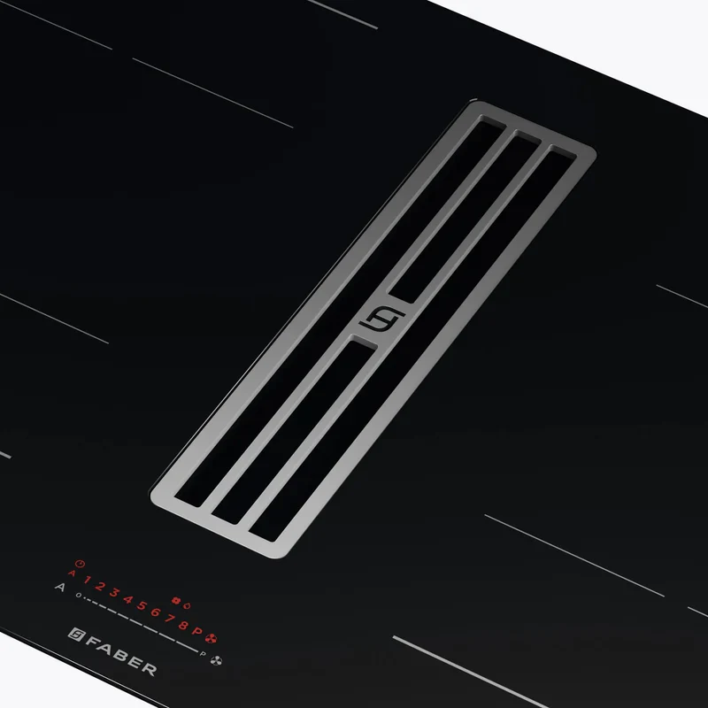 Faber GALILEO-BOLD-F830-RC - Black Venting Hob - 83cm - D Rated - Image 3