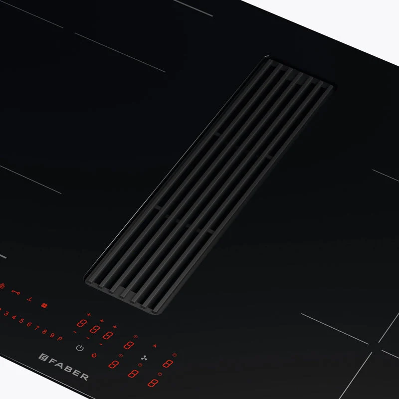 Faber GALILEO-LINEAR-A830-DO - Black 80cm Venting Hob - 4 Zones - D Rated - Image 3