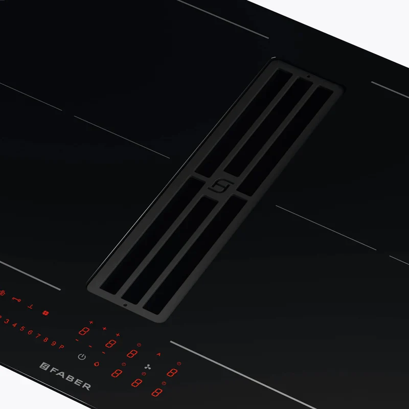 Faber GALILEO-SLIM-A600-DO - Black Venting Hob - 60cm - D Energy - Image 2