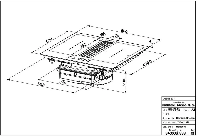Faber GALILEO-SMART-60-BK - Black Venting Hob - 60cm - B Energy - Image 3