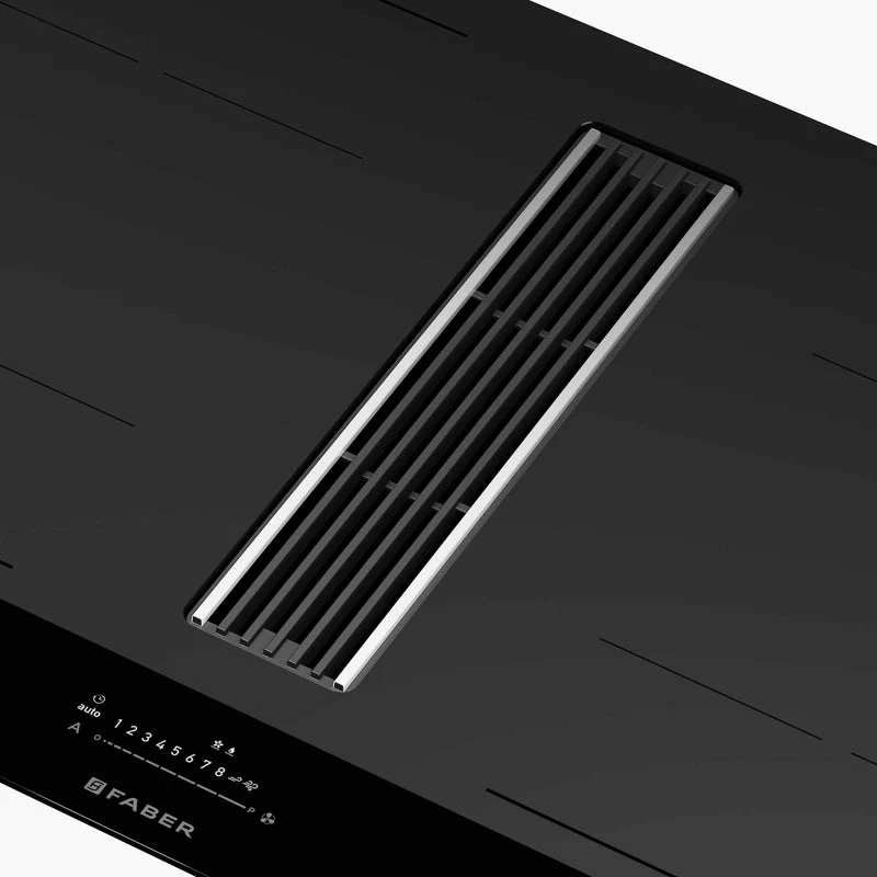 Faber GALILEO-STRIPES-A830-DO - Black Venting Hob - 83cm 4 Zones - D Rated - Image 2