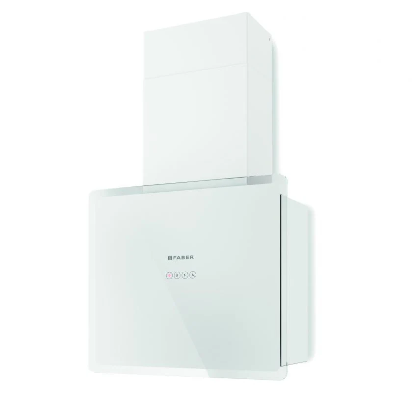 Faber Glam Fit 55 WH - White Glass Wall Mounted Extractor - 700m³/h - A Energy - Image 2