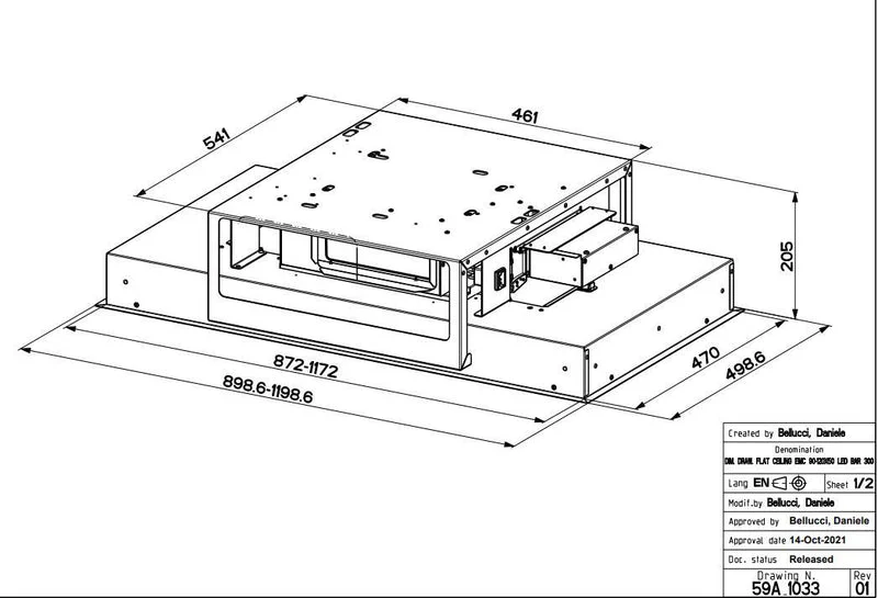 Faber HEAVEN-3-0-BK-M-SLIM-A90-2 - Matt Black 90cm Ceiling Extractor - 700m³/h - A+ Energy - Image 2