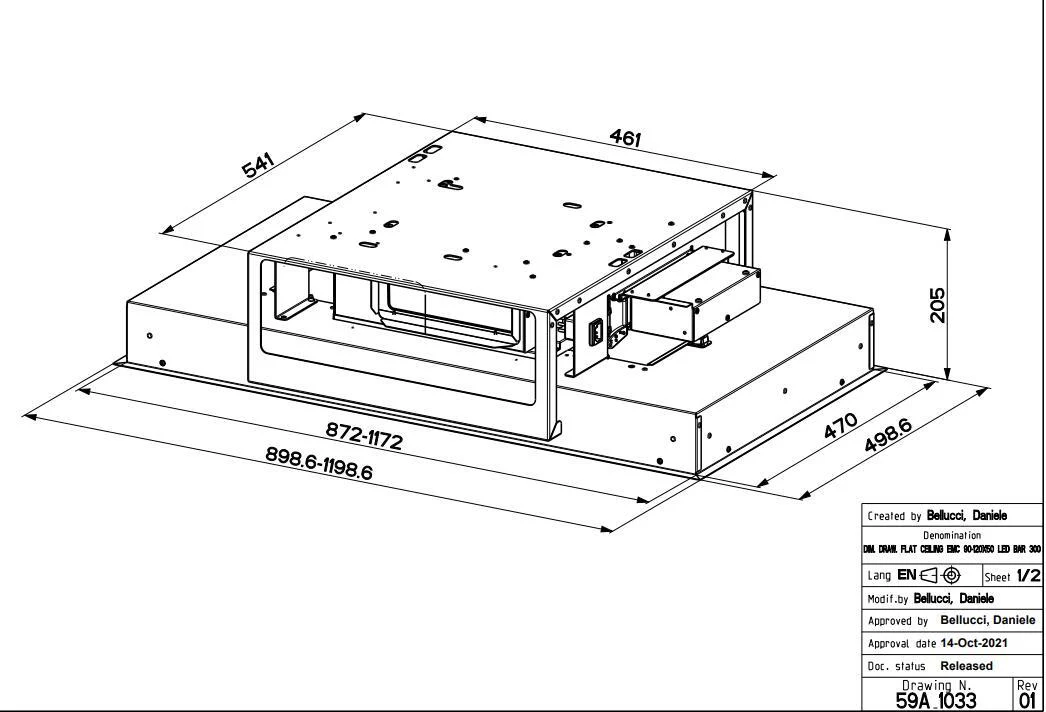 Faber HEAVEN-3-0-BK-M-SLIM-A90-2 - Matt Black 90cm Ceiling Extractor - 700m³/h - A+ Energy - Image 3