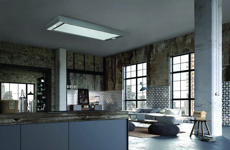 Faber HEAVEN-COMPACT-EV8-X-A90 - Stainless Steel/White Glass 90cm Ceiling Extractor - B Energy Rated - Image 2
