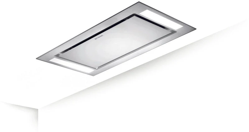 Faber HEAVEN-GLASS-3-0-SLIM-WH-A120-2 - White Glass Ceiling Extractor - 120cm - A+ Energy Rated