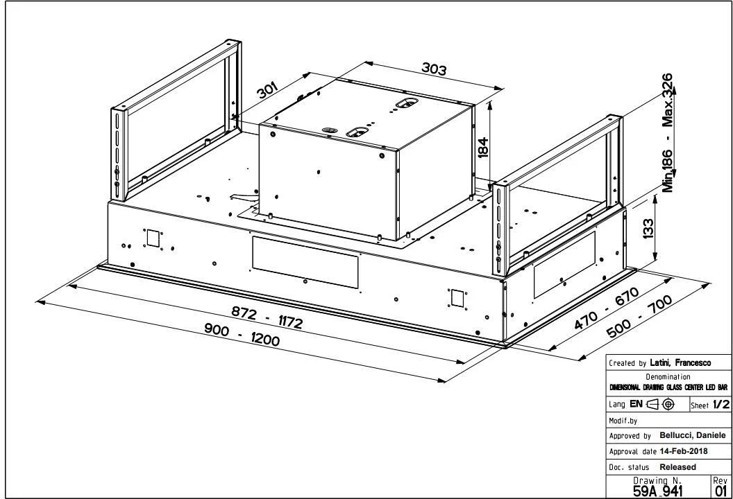 Faber HEAVEN-LITE-GLASS-EV8-WH-A90 - White Glass 90cm Ceiling Extractor - 770m³/h - A Rated - Image 2