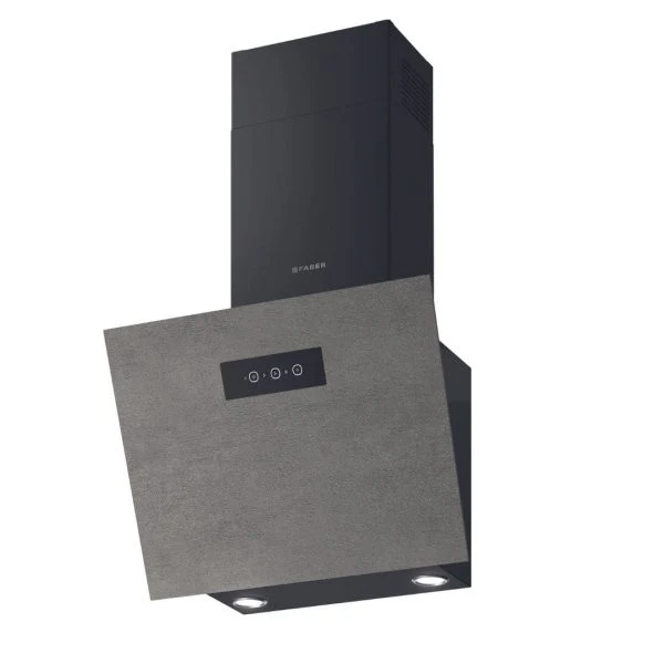 Faber NG GRES LG/X A60 - Light Grey/Stainless Steel 60cm Cooker Hood - 710m³/h - B Energy