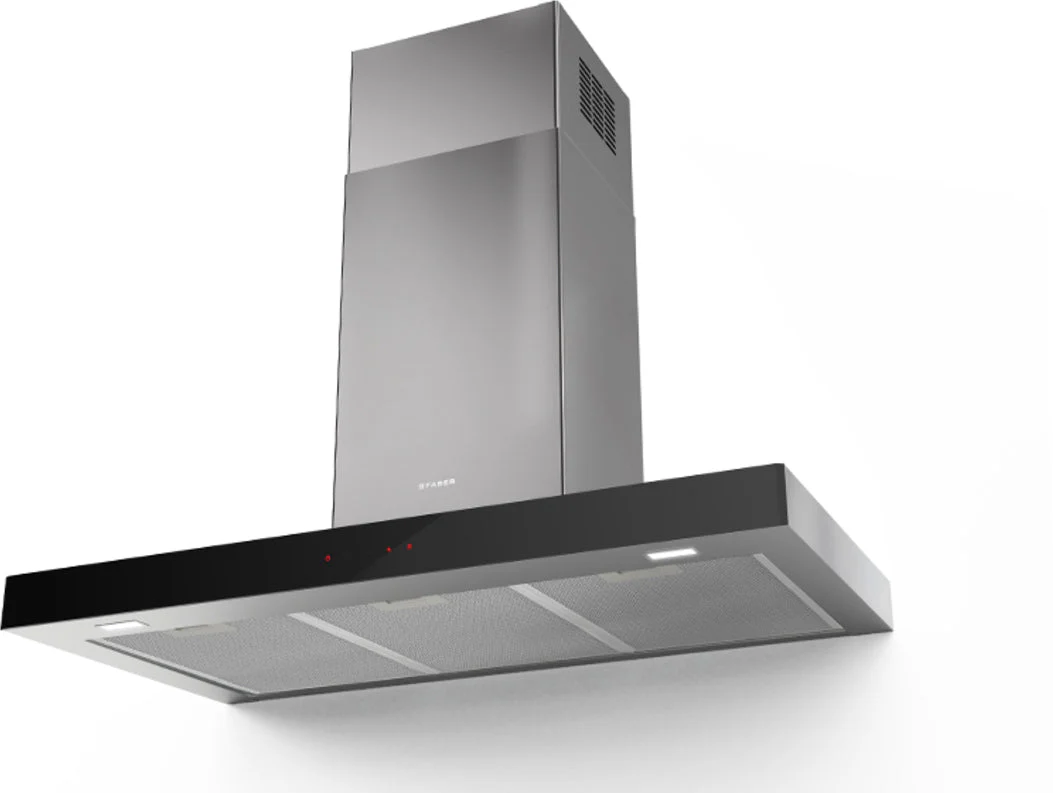Faber STILO-GLASS-SMART-A60 - Stainless Steel/Black Glass Chimney Hood - 60cm - B Energy Rated - Image 2