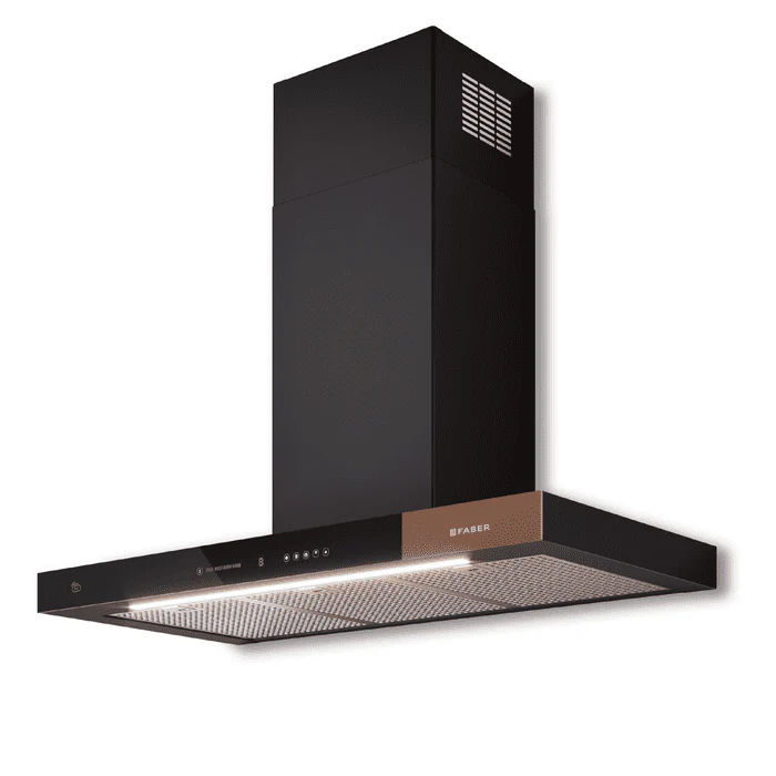 Faber T-Air KL A90 - Black Matt/Black Wall Mounted Cooker Hood - 700m³/h - D Energy