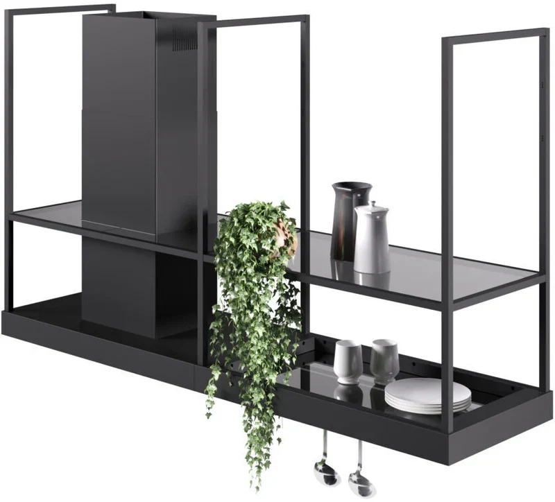 Faber T-SHELF-EV8 - Black Matt Island Hood - 180cm Wide - C Rated - Image 2