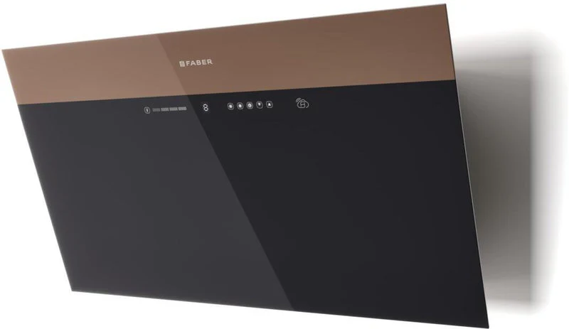 Faber V-AIR-KL-A80 - Black/Brown 80cm Angled Extractor - D Energy Rated
