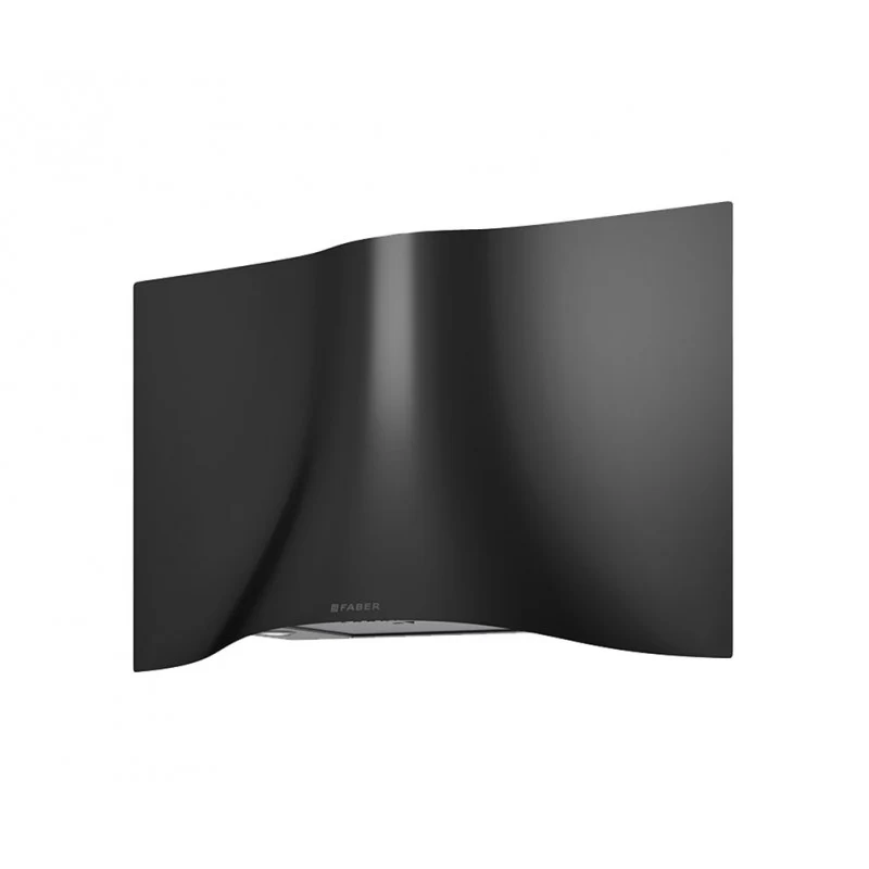 Faber VEIL BK A90 - Black Extractor Hood - 90cm Chimney - D Energy Rating