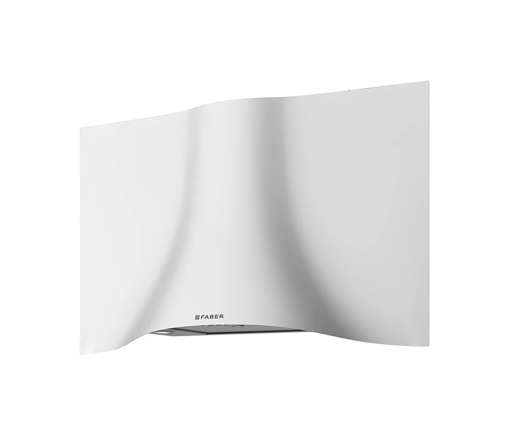 Faber VEIL WH MATT - White Wall Hood Extractor - 90cm - D Energy