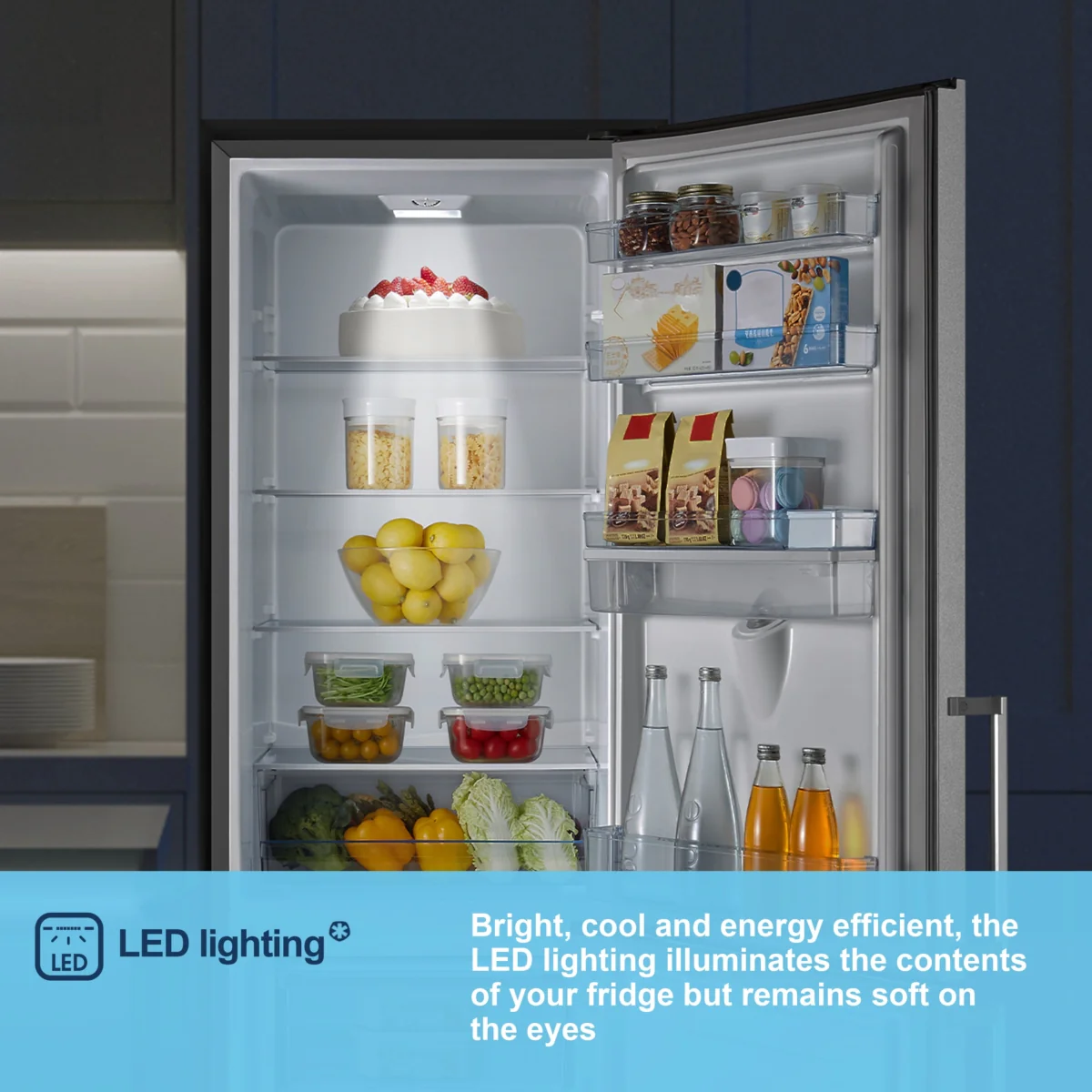 Fridgemaster MC55265DES - Silver Fridge Freezer - 268L - E Energy Rating - Image 4