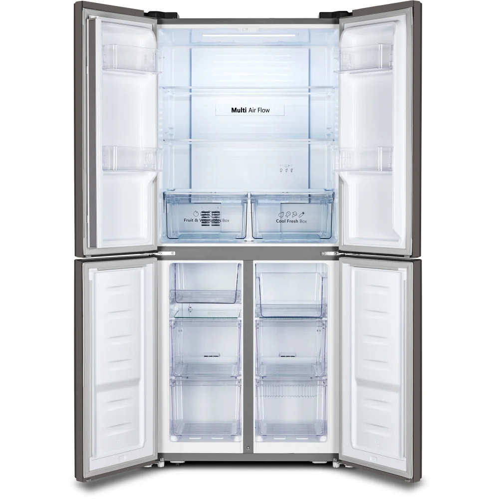 Fridgemaster MQ79394ES - Silver American Fridge Freezer - 427L - E Rated - Image 4