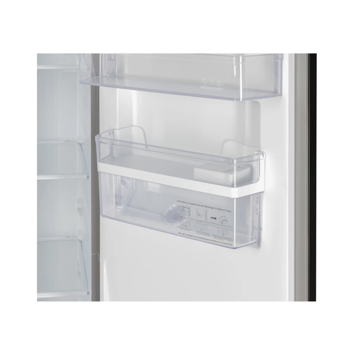 Fridgemaster MS83430BFF - Black American Fridge Freezer - 440L - F Energy - Image 3