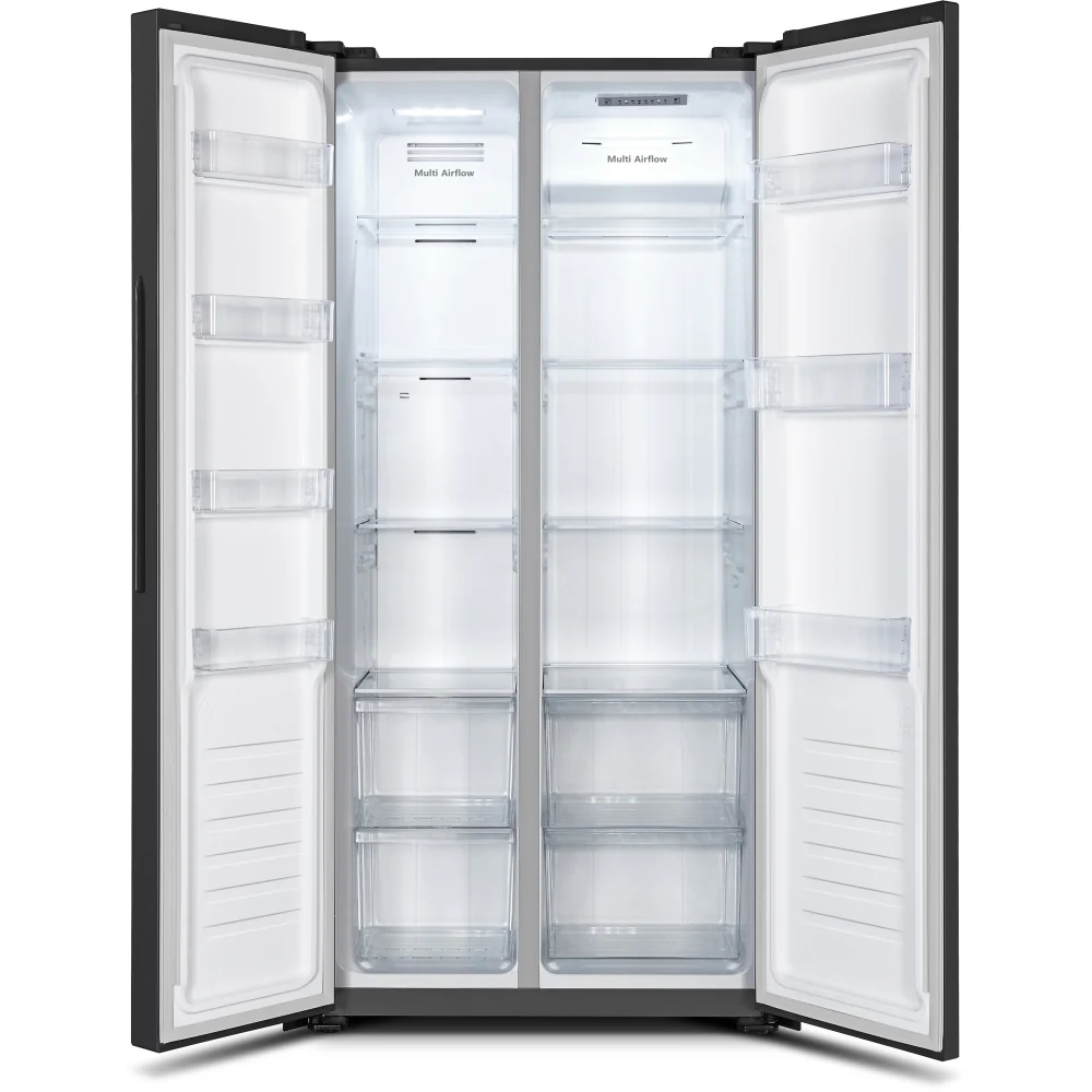 Fridgemaster MS83430EB - Black American Fridge Freezer - 441L - E Rated - Image 4