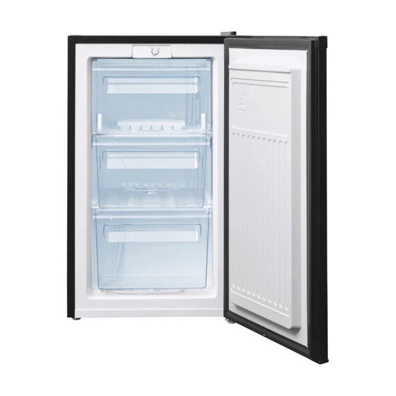 Fridgemaster MUZ4965MB - Black Freestanding Manual Defrost Freezer - Image 2