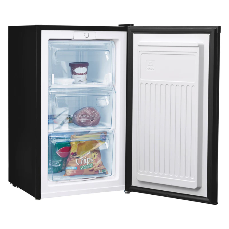 Fridgemaster MUZ4965MB - Black Freestanding Manual Defrost Freezer - Image 3