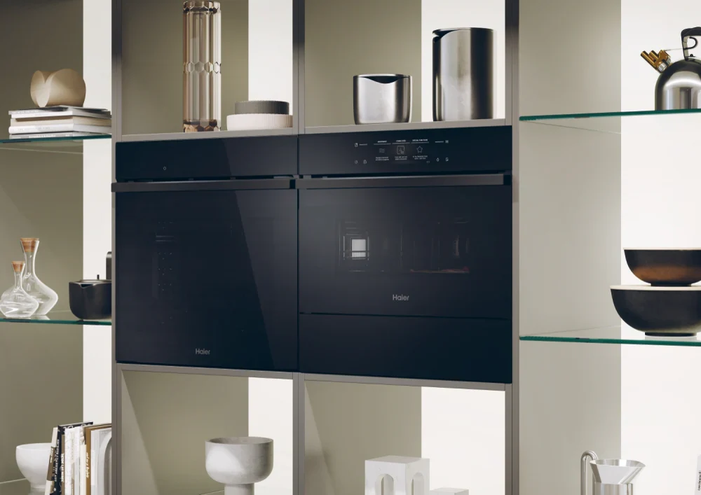 Haier H4MWID69P6NQB - Black Compact Oven with Microwave - 44L - Built-in - Image 3