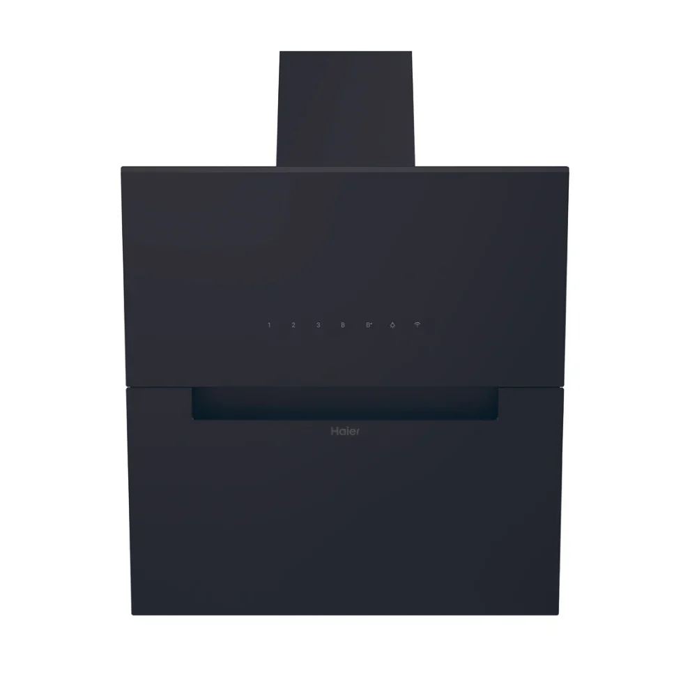 Haier HADG6CBS4BWIFI - Black 60cm Wall Mounted Cooker Hood - WiFi Enabled - A++ Energy