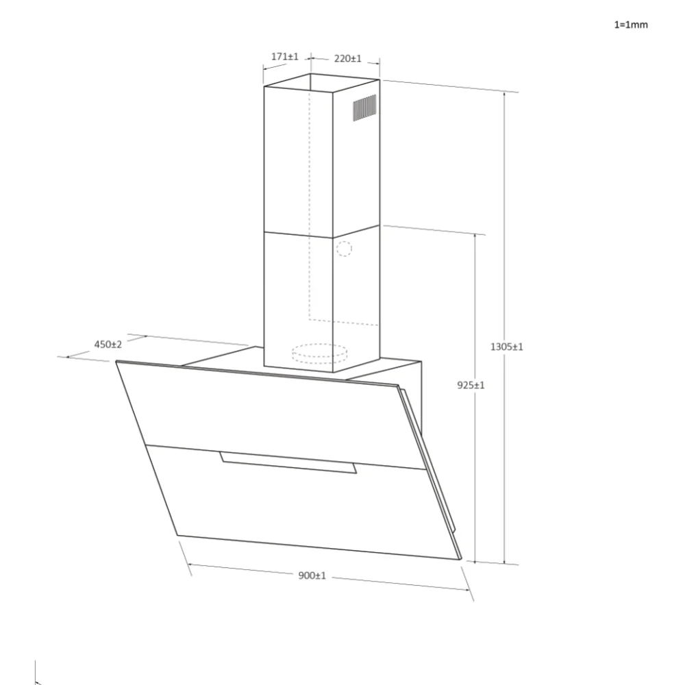 Haier HADG9CBS4BWIFI - Black 90cm Wall Mounted Extractor - A++ Energy Rating - Image 3