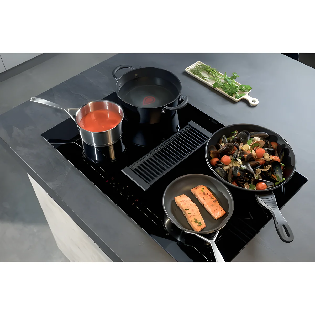 Haier HAIH82MTMCF - Black Induction Hob - 4 Zones - 81.5cm - Image 4