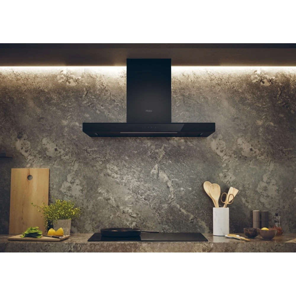 Haier HATS9CBS4B - Black 90cm Chimney Cooker Hood - A+ Energy Rated - Image 5
