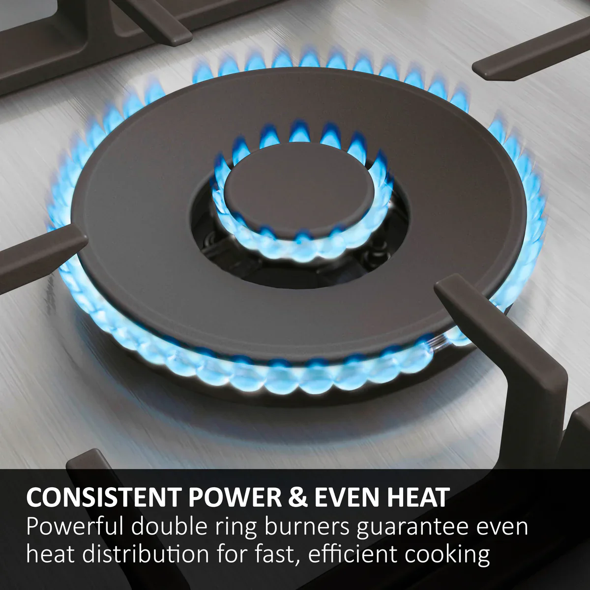 Haier HAVG6BF4TBPB - Black Gas on Glass Hob - 60cm 4 Zone - Image 5