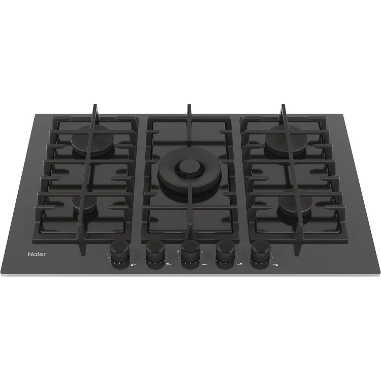 Haier HAVG75S2B - Black 5 Zone Glass Gas Hob - Image 2