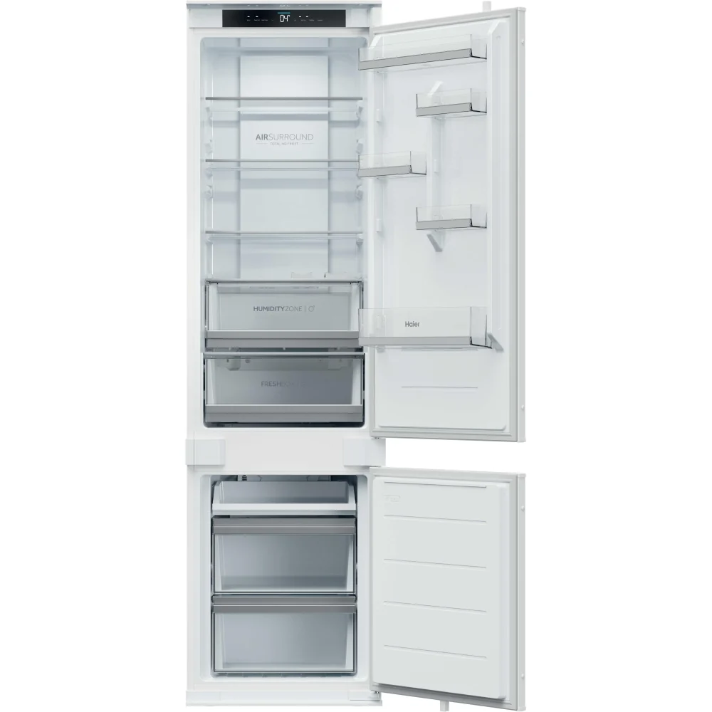 Haier HBQW5519EK-UK - Sliding Hinge White Integrated Fridge Freezer - 284L - E Energy - Image 2