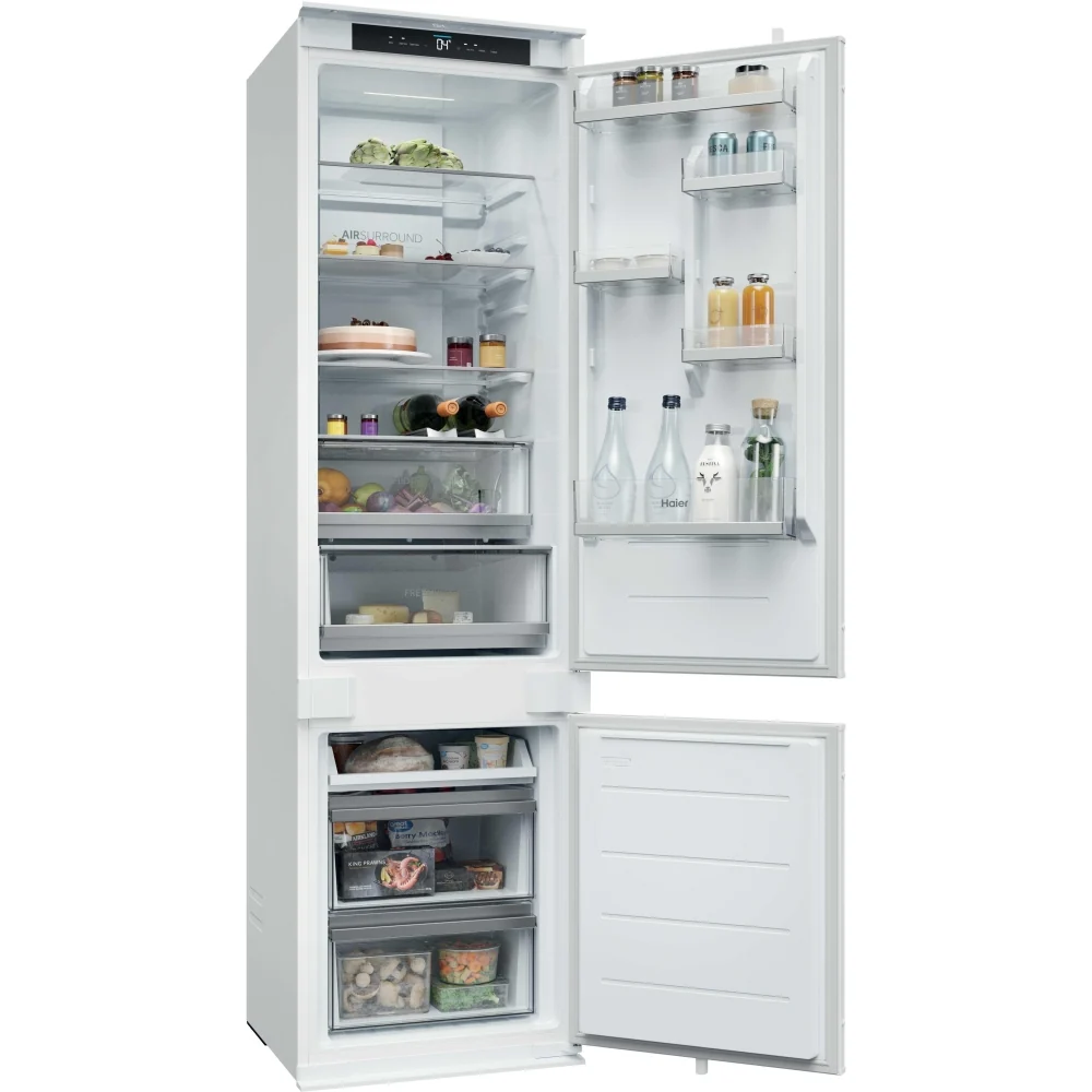 Haier HBQW5519EK-UK - Sliding Hinge White Integrated Fridge Freezer - 284L - E Energy - Image 3