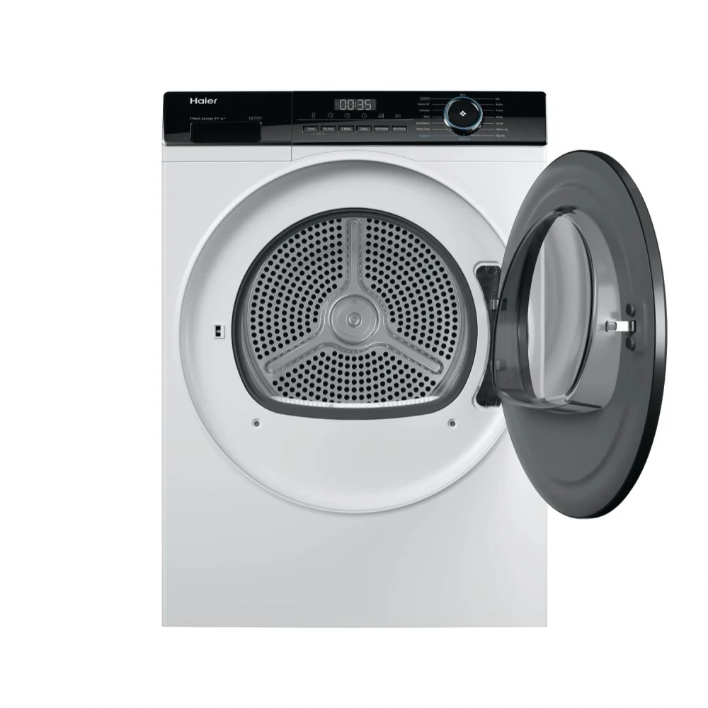 Haier HD80-A2939 - White 8KG Heat Pump Tumble Dryer - D Energy Rating - Image 2