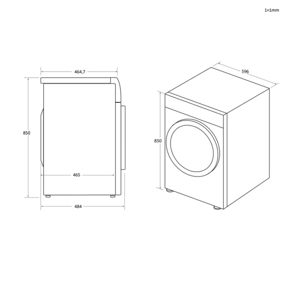 Haier HDB4 H7A2TBERX80 - Integrated 7KG Dryer - A++ energy - Image 6