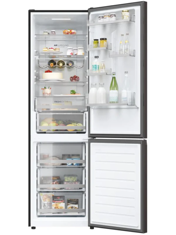 Haier HDW3620DNPD - Black Freestanding 60/40 Frost Free Fridge Freezer - D energy - Image 2