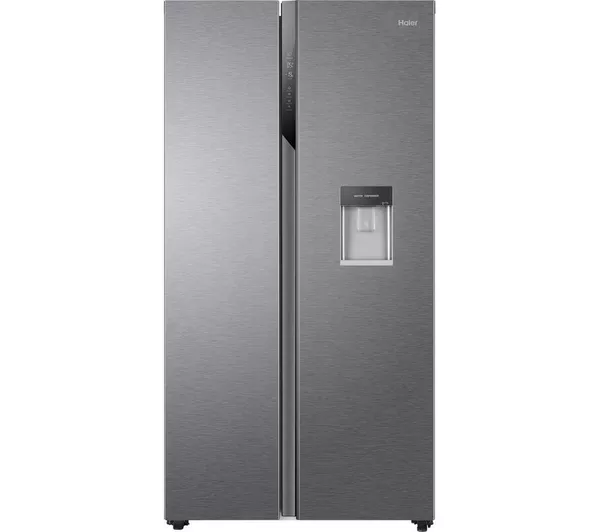Haier HSR3918EWPG - Silver American Fridge Freezer - 521L Side by Side - E Energy Rating