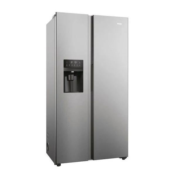 Haier HSR5918DIMP - Platinum Inox American Fridge Freezer - 511L - D Energy Rating