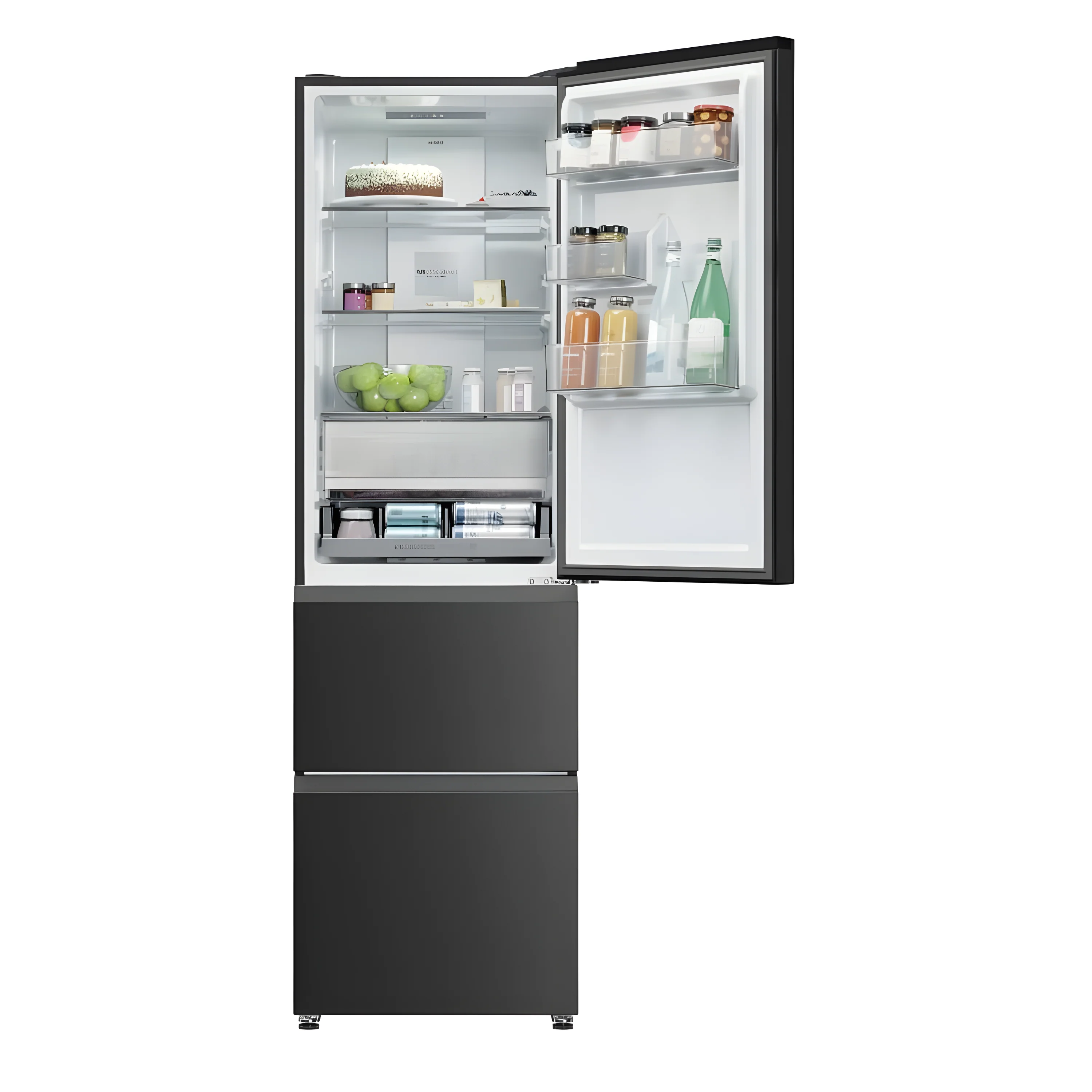 Haier HTR3518ENMTK - Black Fridge Freezer - 303L Total No Frost - Image 2