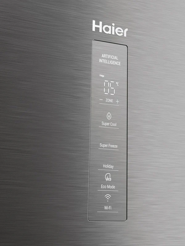 Haier HTW5618DWMG - Silver Freestanding Frost Free Fridge Freezer - D energy - Image 3