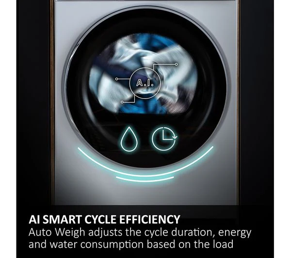 Haier HWD100-B14939S8 - Graphite 10KG Washer Dryer - 1400 RPM - Wash: A, Dry: D energy - Image 3