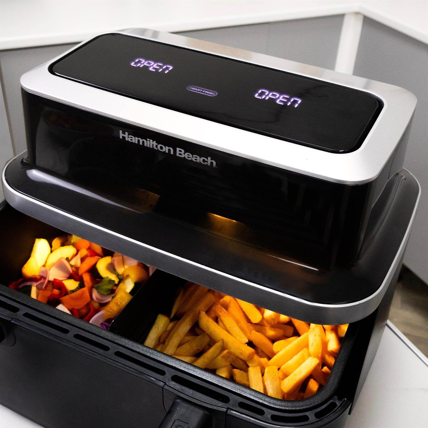 Hamilton Beach HB700VCGS - Black 9L Dual Air Fryer - Dual Zone with Vision Window - Image 5