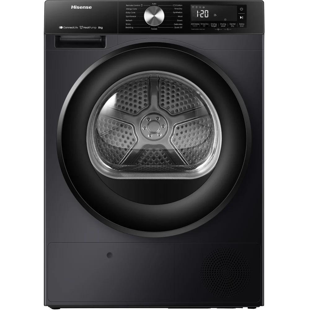 Hisense DH3S802BB3 - Black 8KG Heat Pump Tumble Dryer - A+++ Energy Rating - Image 2