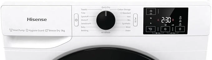 Hisense DHGC903 - White 9KG Tumble Dryer - Heat Pump - A++ Energy Rating - Image 4
