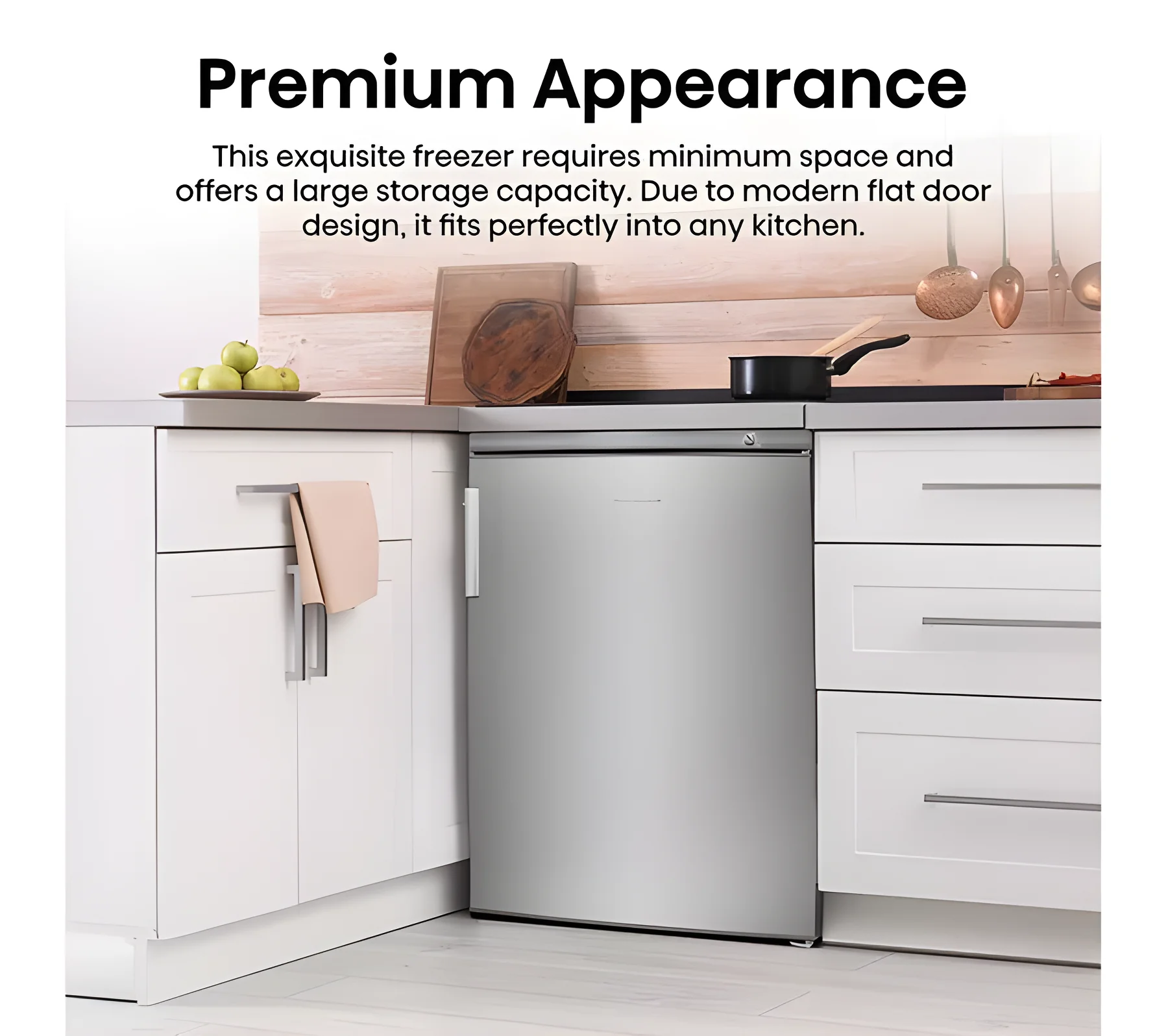 Hisense FV105D4BC21 - Silver Under Counter Freezer - 85 Litres - E Energy Rating - Image 5