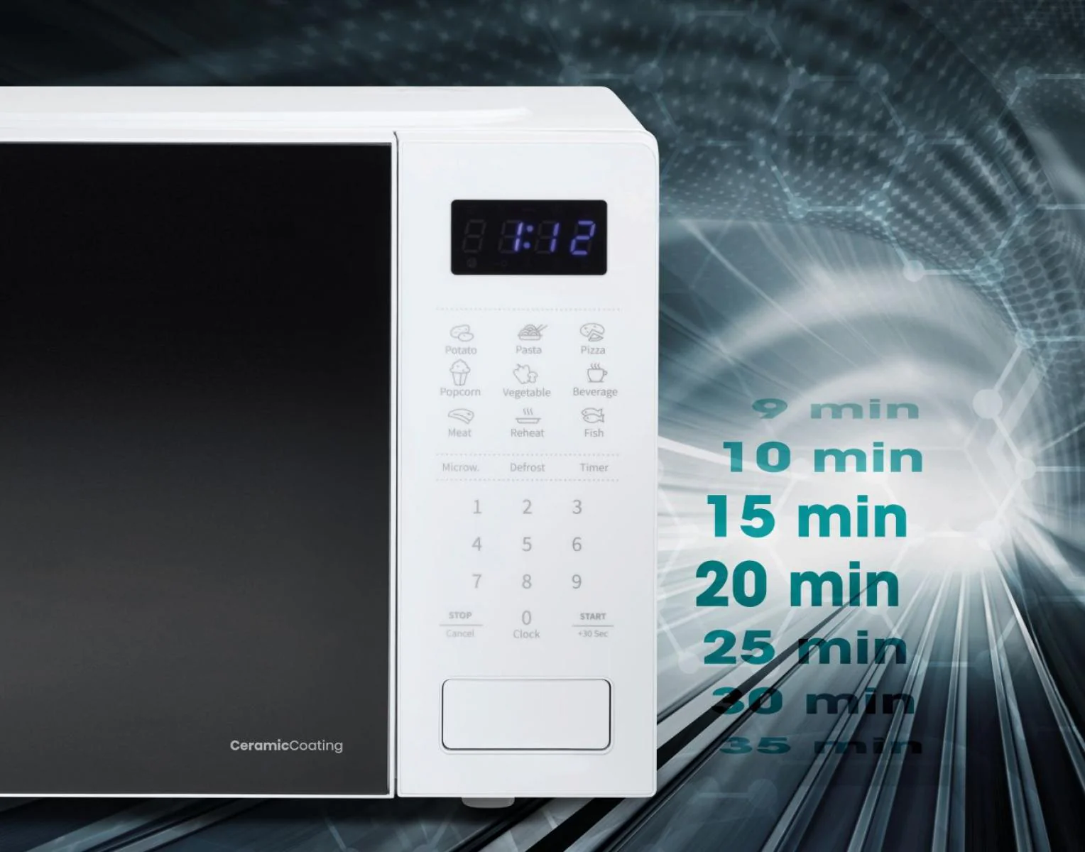 Hisense H20MOWS4UK - White Microwave Oven - 20L Capacity - 700W - Image 5
