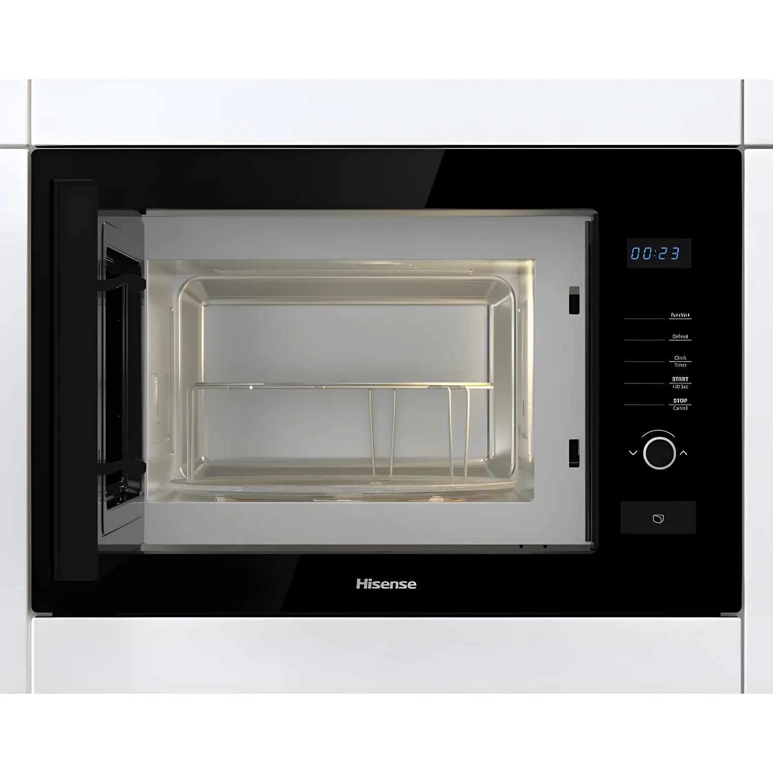 Hisense HB25MOBX7GUK - Black Built-In Microwave with Grill - 25L - 900W - Image 4