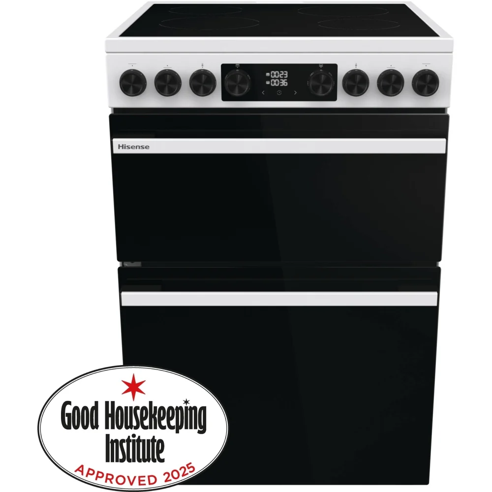 Hisense HDCEC6C20W - White Electric Cooker - Double Oven - A Rated - Image 2